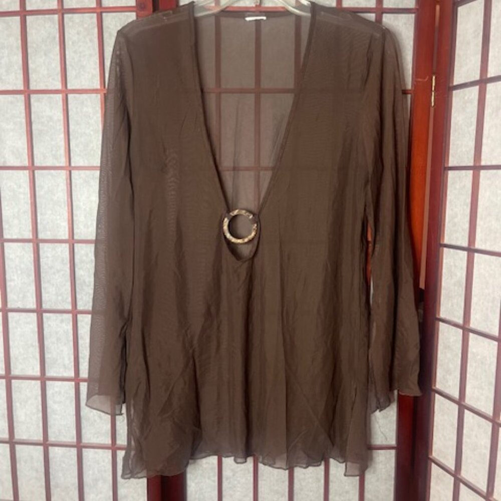 Beach Cover Up Brown Medium